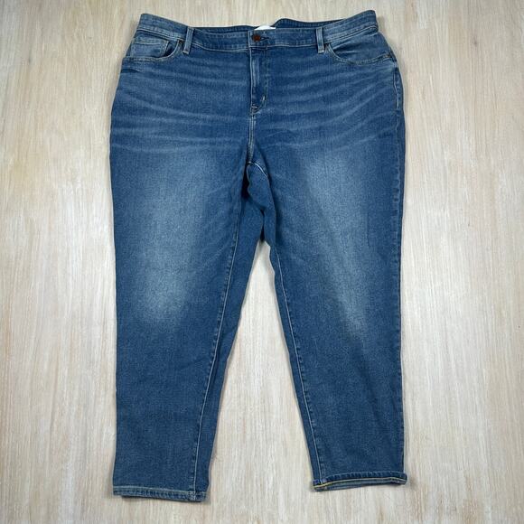 Lane Bryant Flex Magic Waistband Signature Fit Mid Rise Boyfriend Jeans Plus 22 - Picture 1 of 15